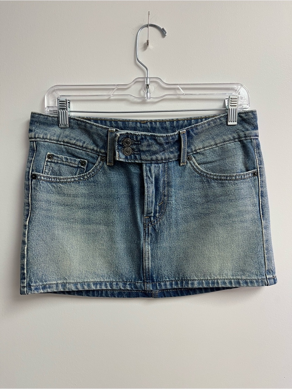 Levi's Faded Light Blue Denim Mini Skirt